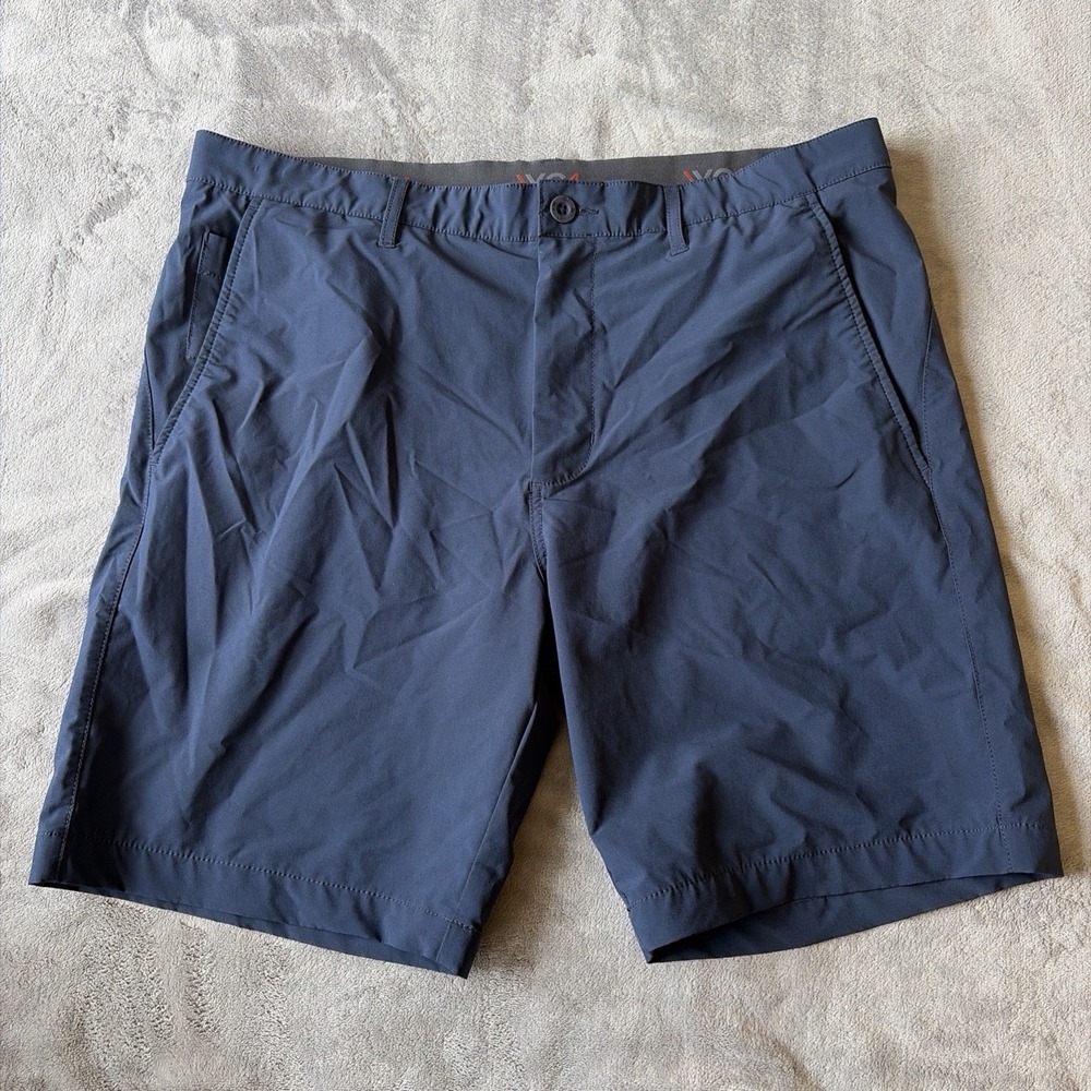 Johnston & Murphy XC4 Mens Navy Blue Performance Golf Shorts 36 Stretch Tech
